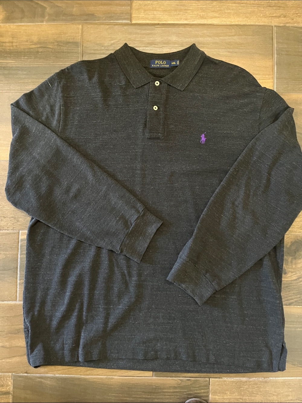 Polo by Ralph Lauren XXL Charcoal Long-Sleeve Polo